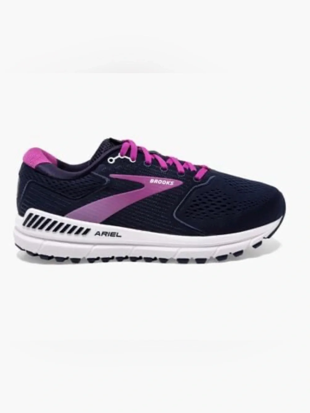 Brooks Ariel Women's Running Shoe - Navy with Pink Accents
